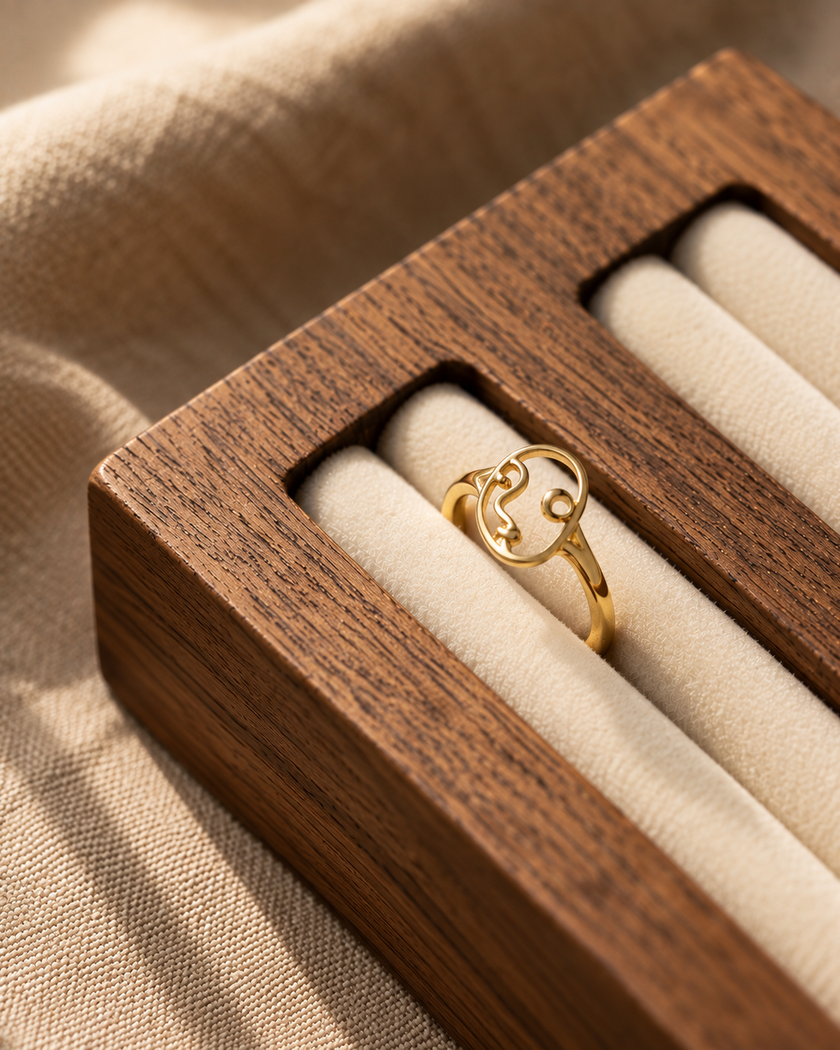Clara Abstract Face Ring by House of Surè