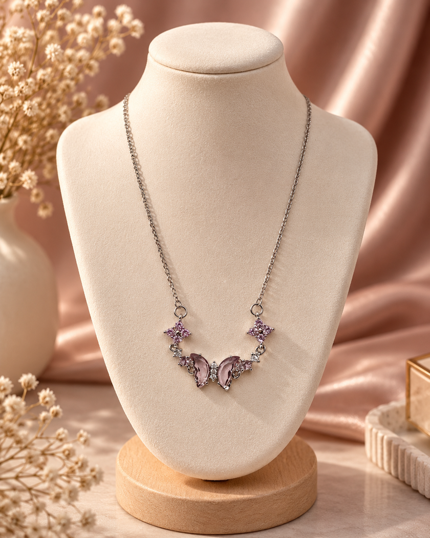 Clara Lilac Cluster Necklace by House of Surè