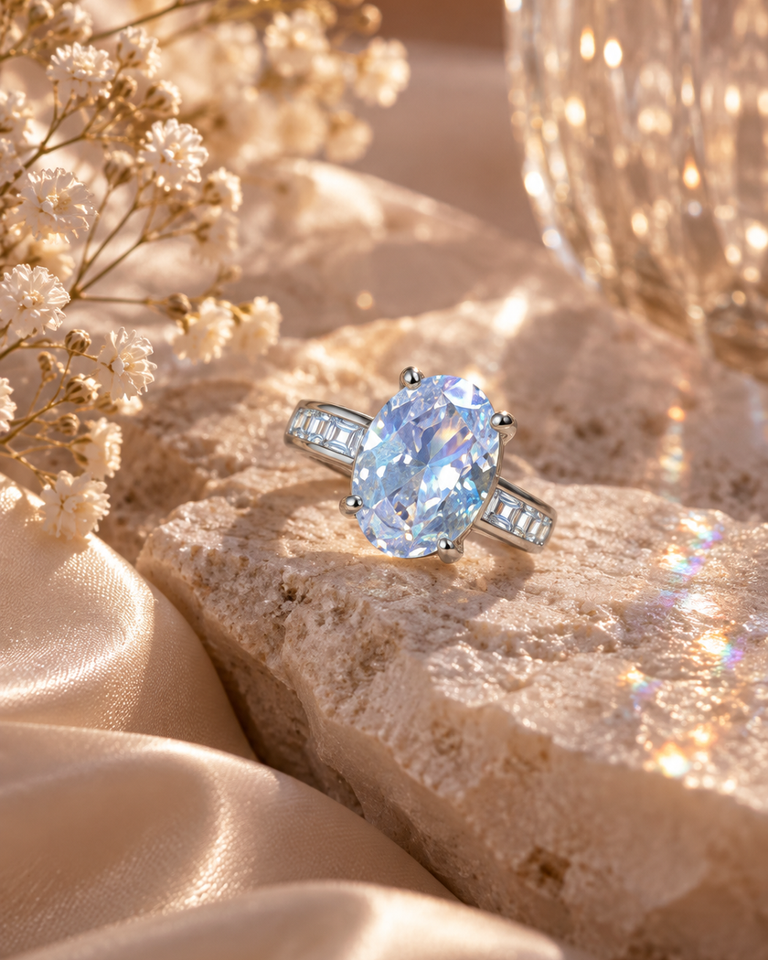 Louise Oval Solitaire Ring by House of Surè