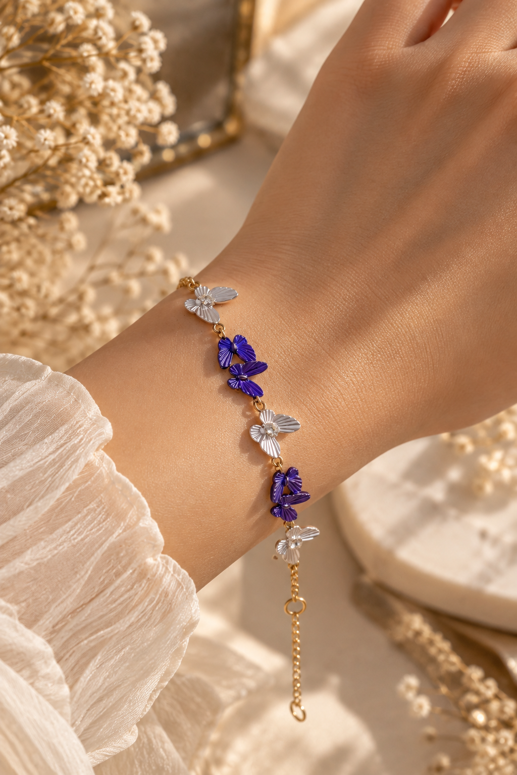 Anna Blue Butterfly Bracelet by House of Surè