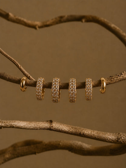 Celia Pave Huggie Hoop Set by House of Surè