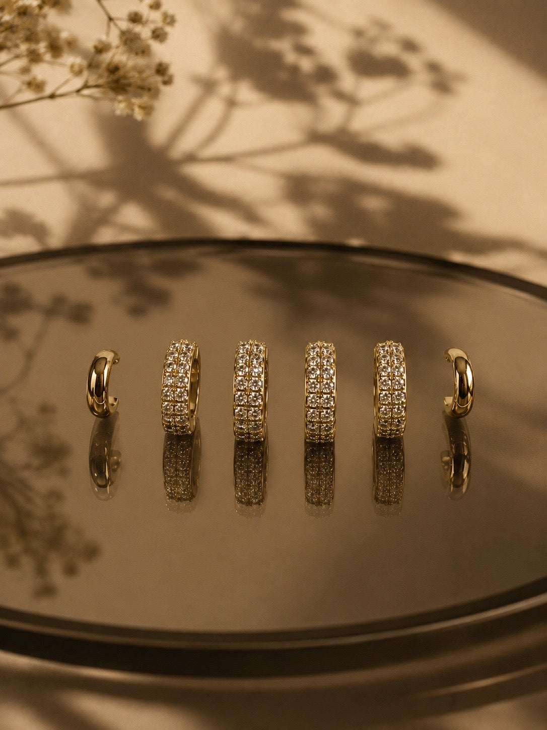 Celia Pave Huggie Hoop Set by House of Surè