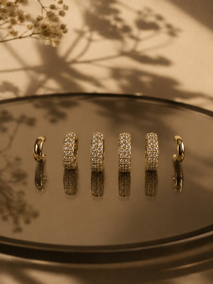 Celia Pave Huggie Hoop Set by House of Surè