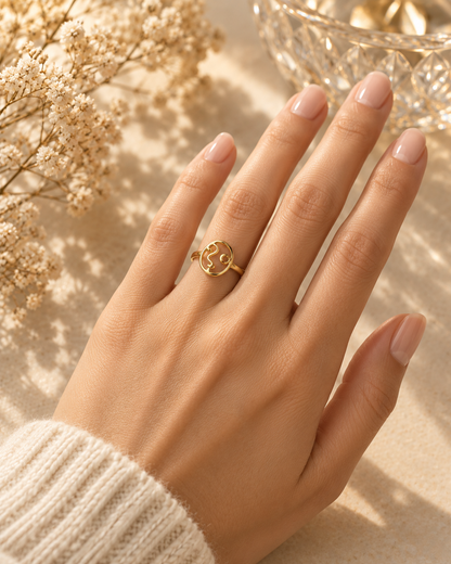 Clara Abstract Face Ring by House of Surè