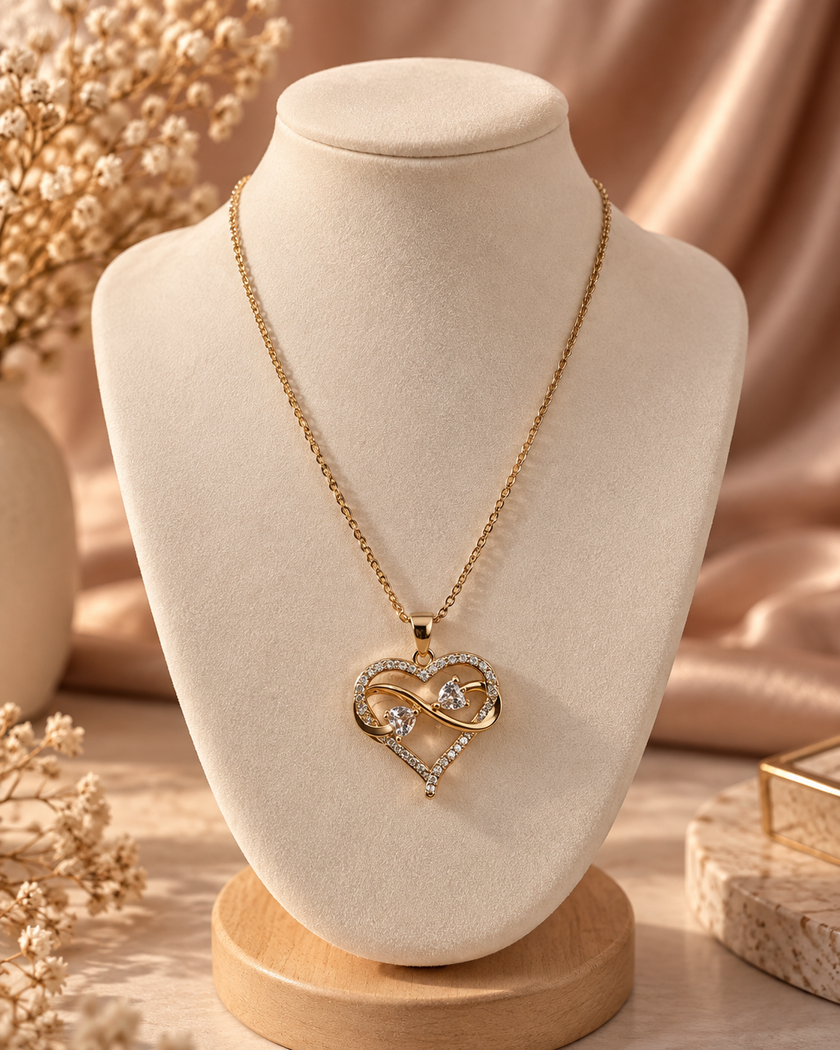 Eleanor Infinity Heart Necklace by House of Surè