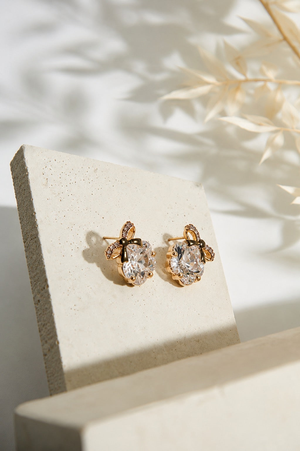 Elsie Crystal and Bee Studs by House of Surè