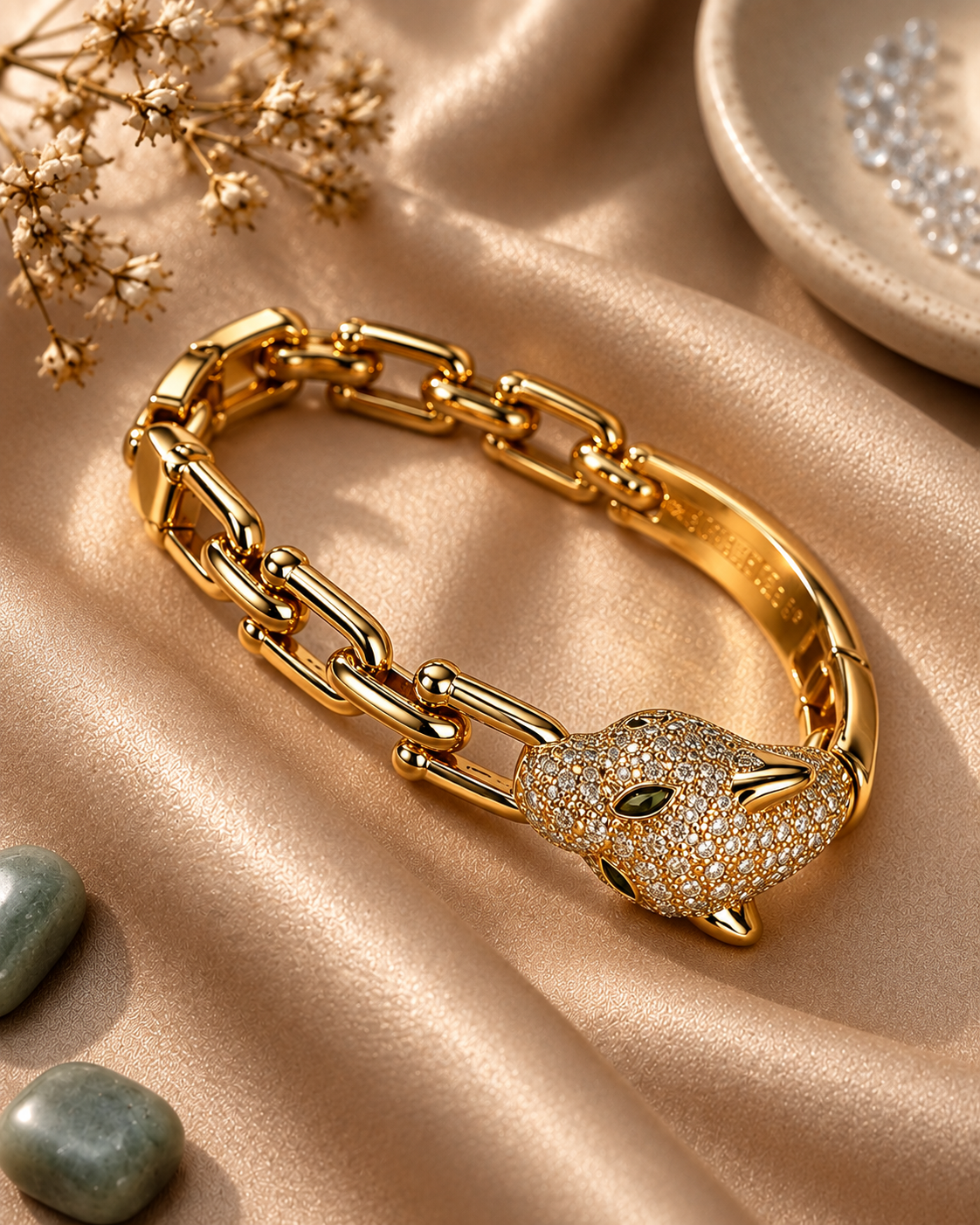 Florence Panther Link Bracelet by House of Surè