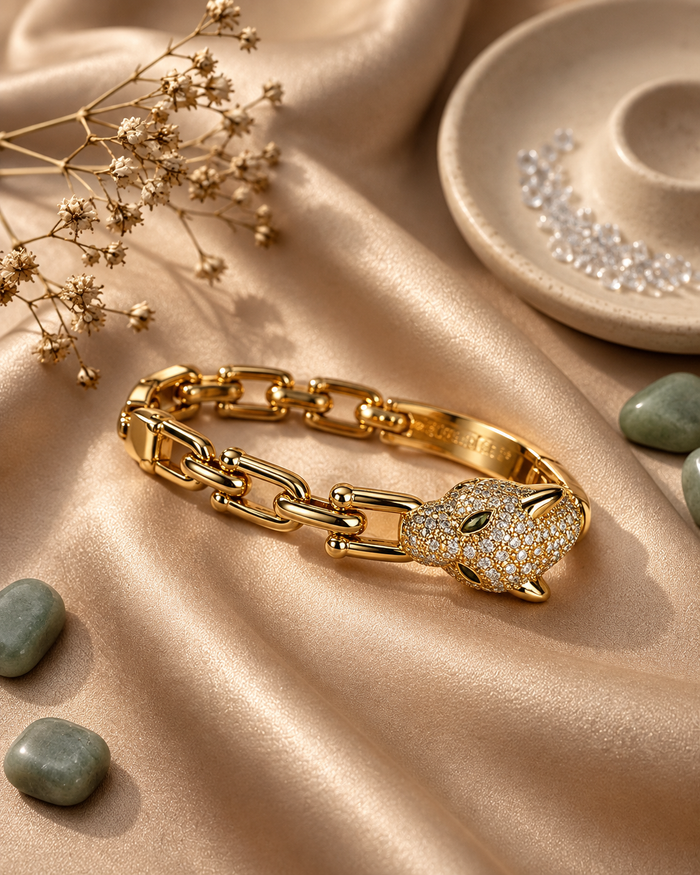 Florence Panther Link Bracelet by House of Surè
