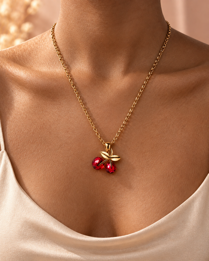 Helen Cherry Pendant Necklace by House of Surè