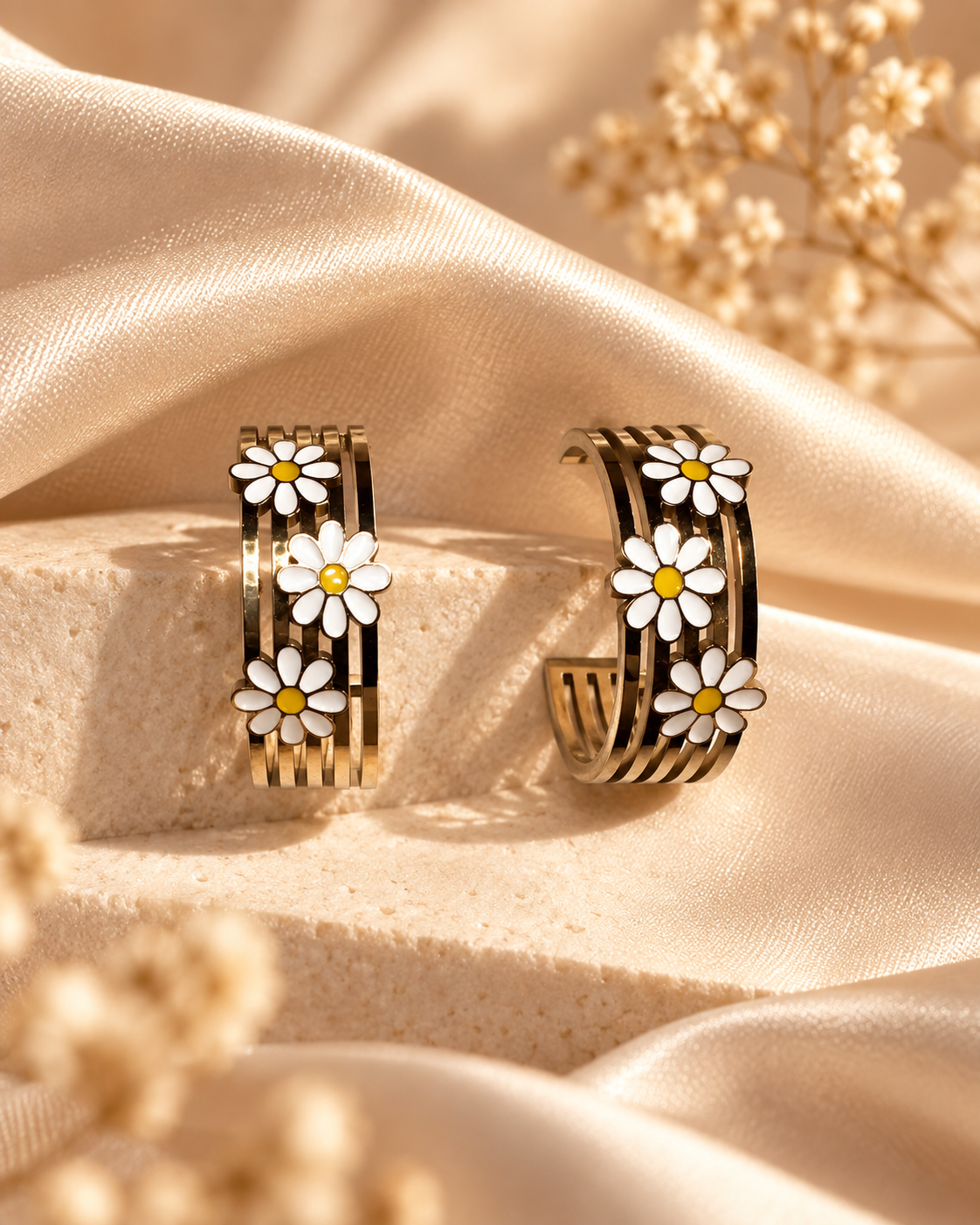 Helen Daisy Enamel Hoops by House of Surè