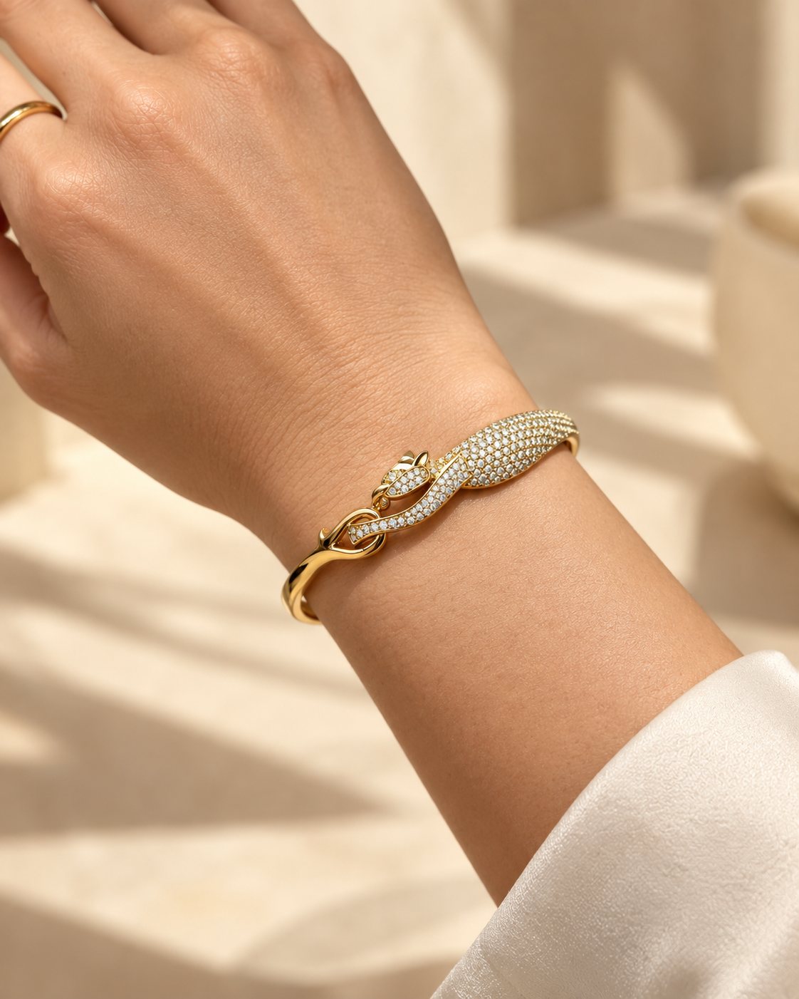 Imogen Pave Panther Bracelet by House of Surè