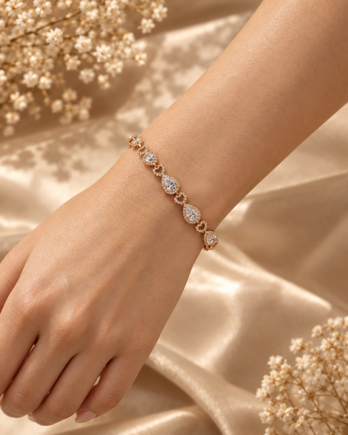 Louise Pear Halo Bracelet by House of Surè