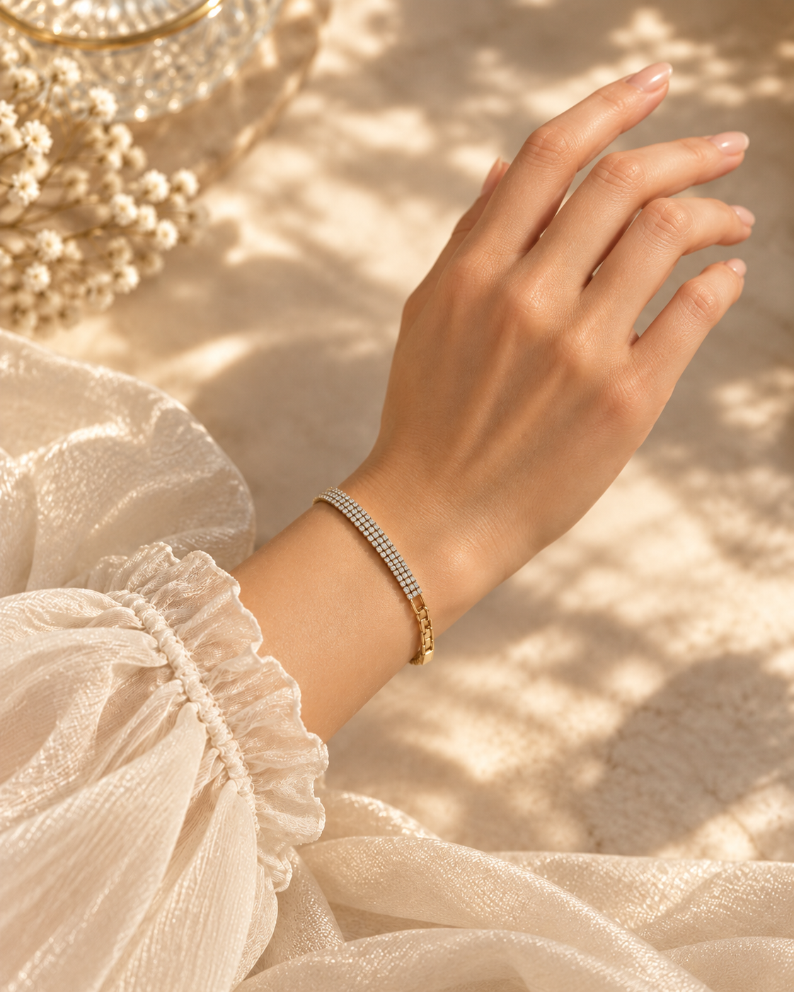 Madeleine Triple Row Tennis Bracelet by House of Surè