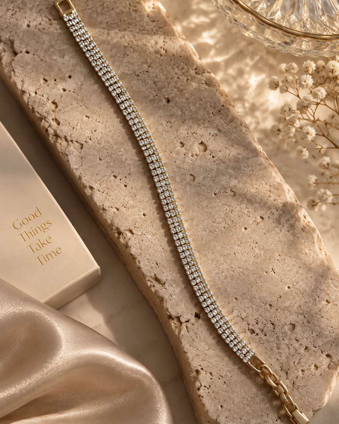 Madeleine Triple Row Tennis Bracelet by House of Surè