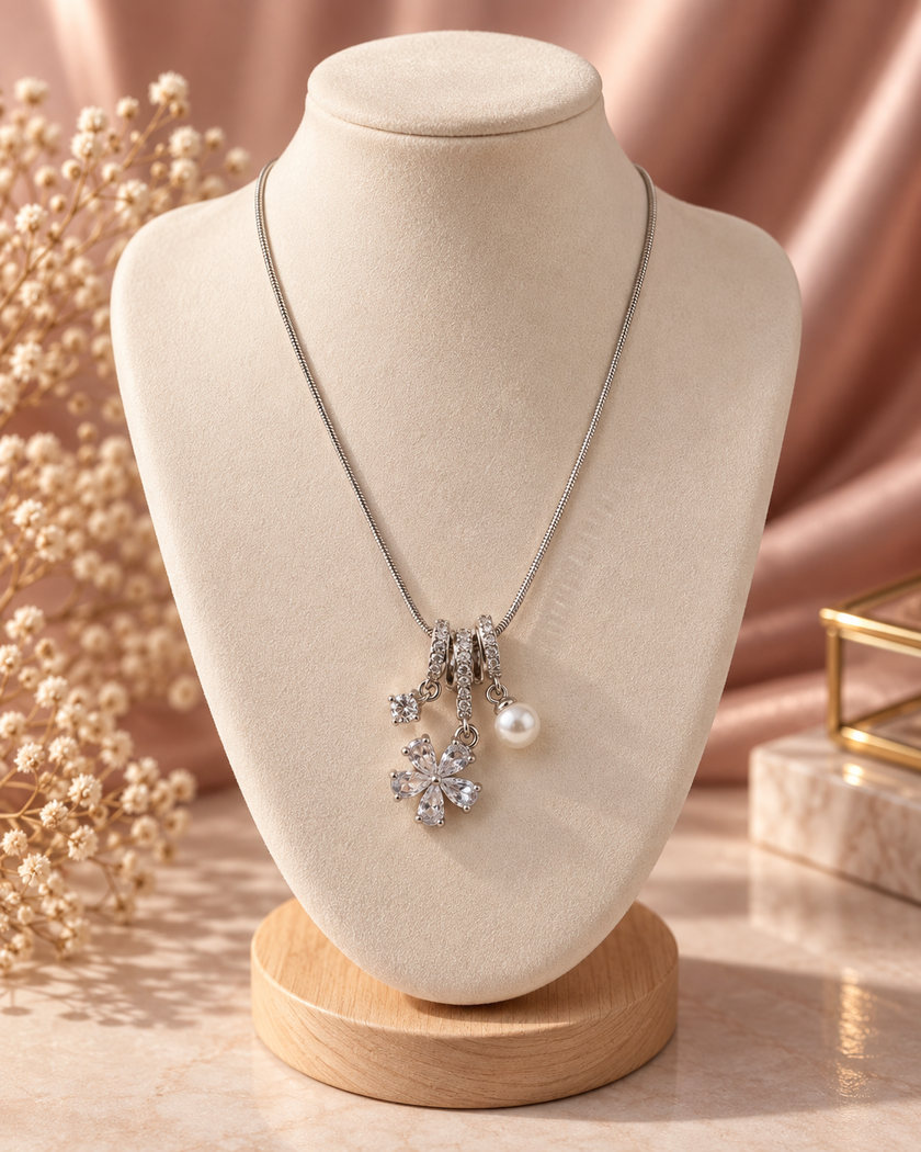 Marie Leaf and Pearl Necklace by House of Surè