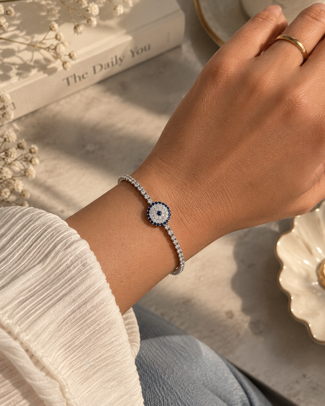 Mathilde Evil Eye Tennis Bracelet by House of Surè