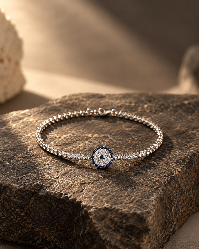 Mathilde Evil Eye Tennis Bracelet by House of Surè