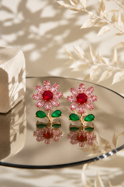 Rose Poppy Flower Studs by House of Surè