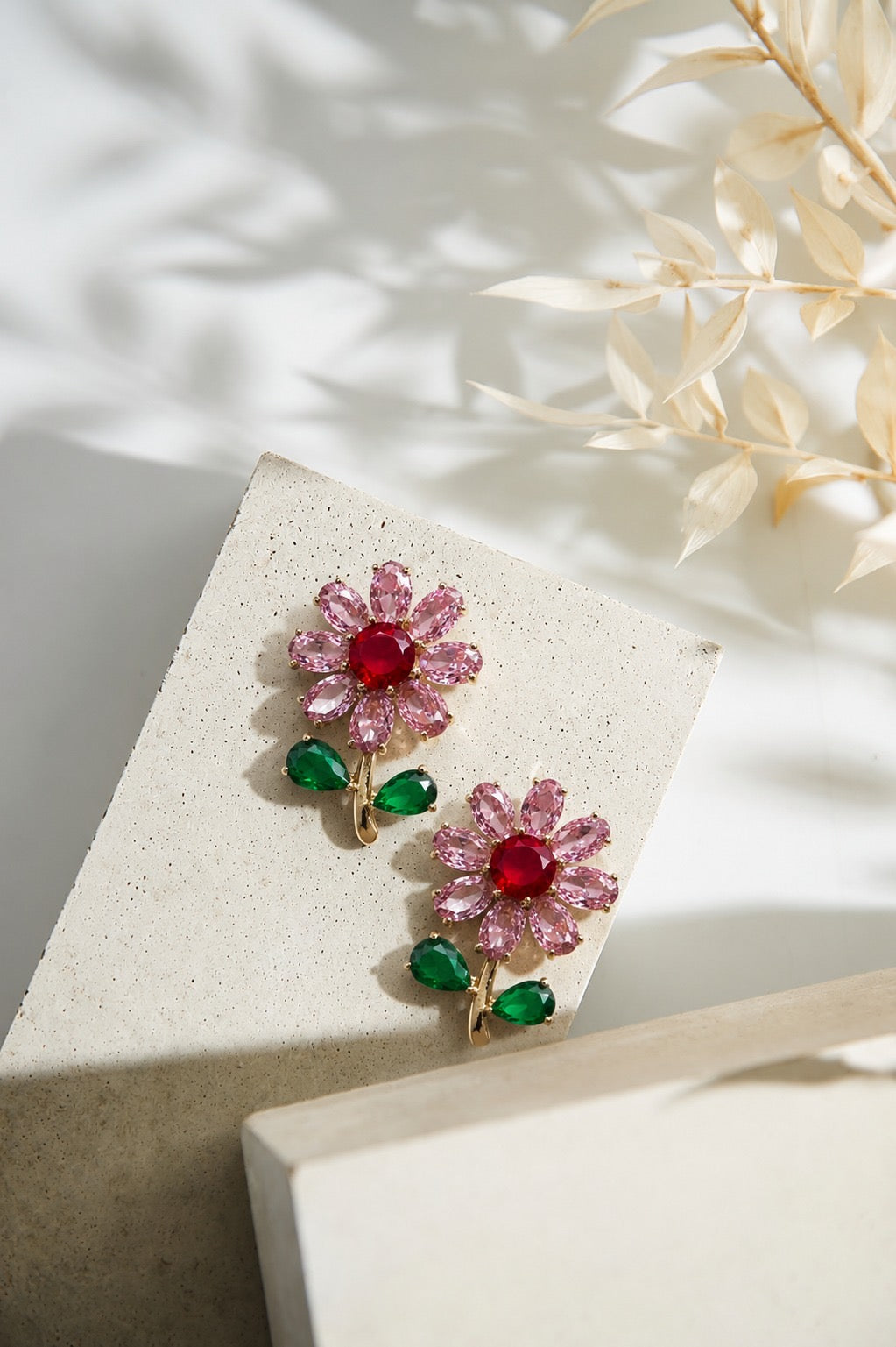 Rose Poppy Flower Studs by House of Surè