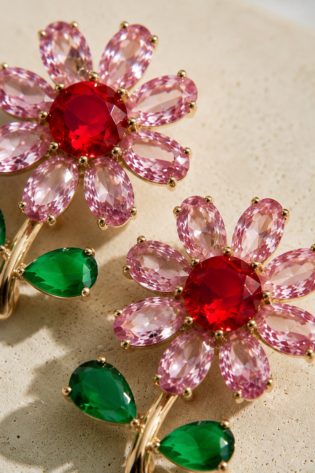 Rose Poppy Flower Studs by House of Surè